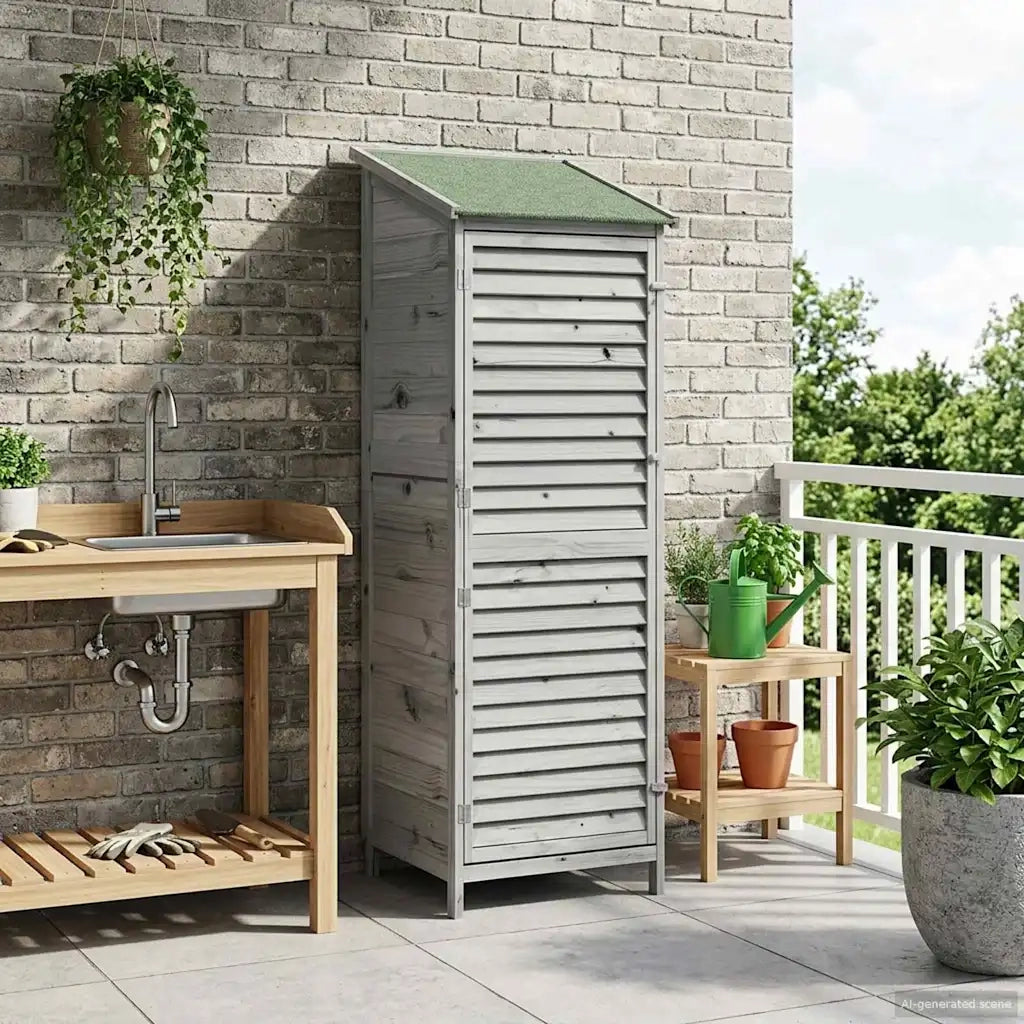 Capanno da Giardino Grigio 59 x 56 x 176 cm CFW7184500
