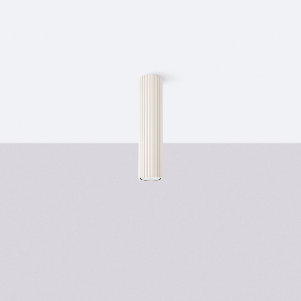 Spot soffitto tubo rigato beige 30cm GU10 Pure Lume