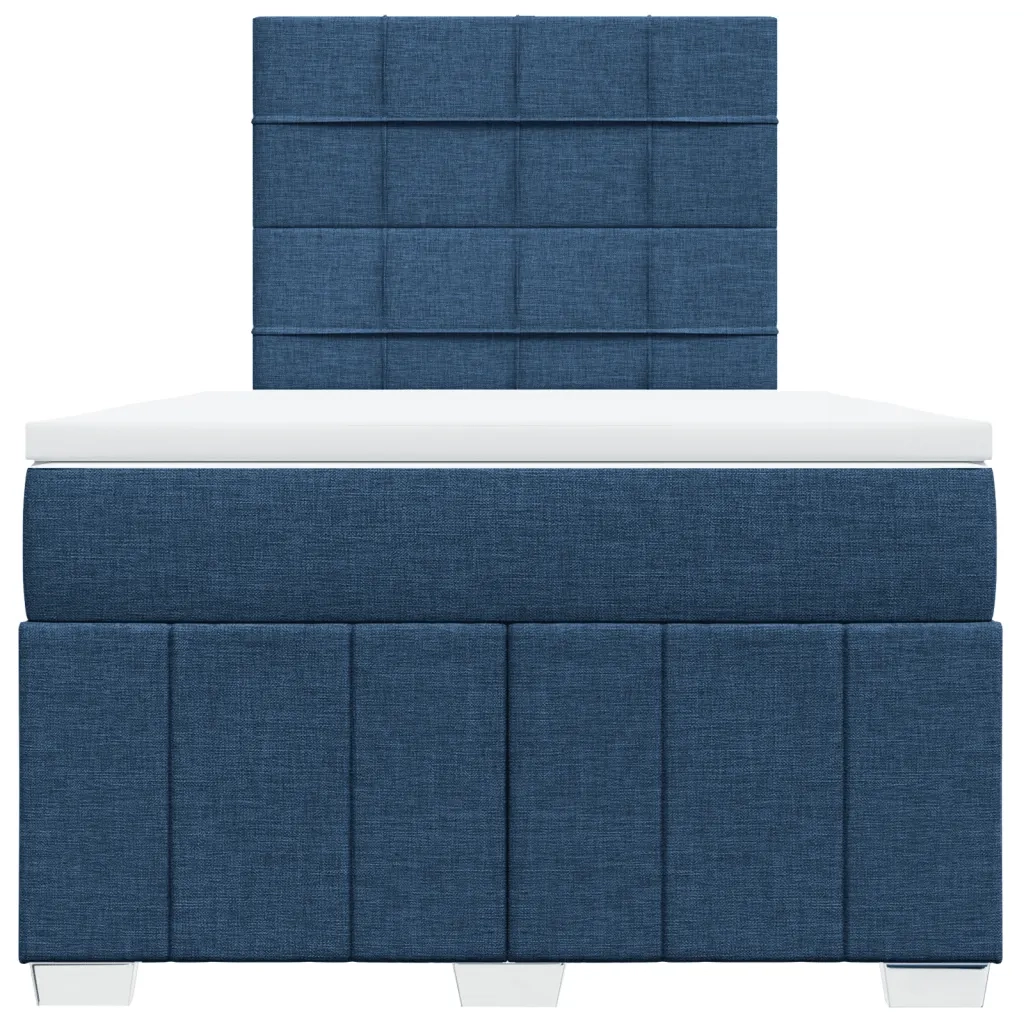 Giroletto a Molle con Materasso Blu 120x190 cm in Tessuto