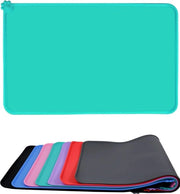 Tavolo per cani e gatti, ciotola per cibo impermeabile e antiscivolo in silicone, piatto per ciotole, ciotola per acqua, ciotola per cibo 53 x 37 cm, azzurro turquesa