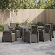 Set da Pranzo per Giardino 7 pz Grigio Chiaro PP 3430150