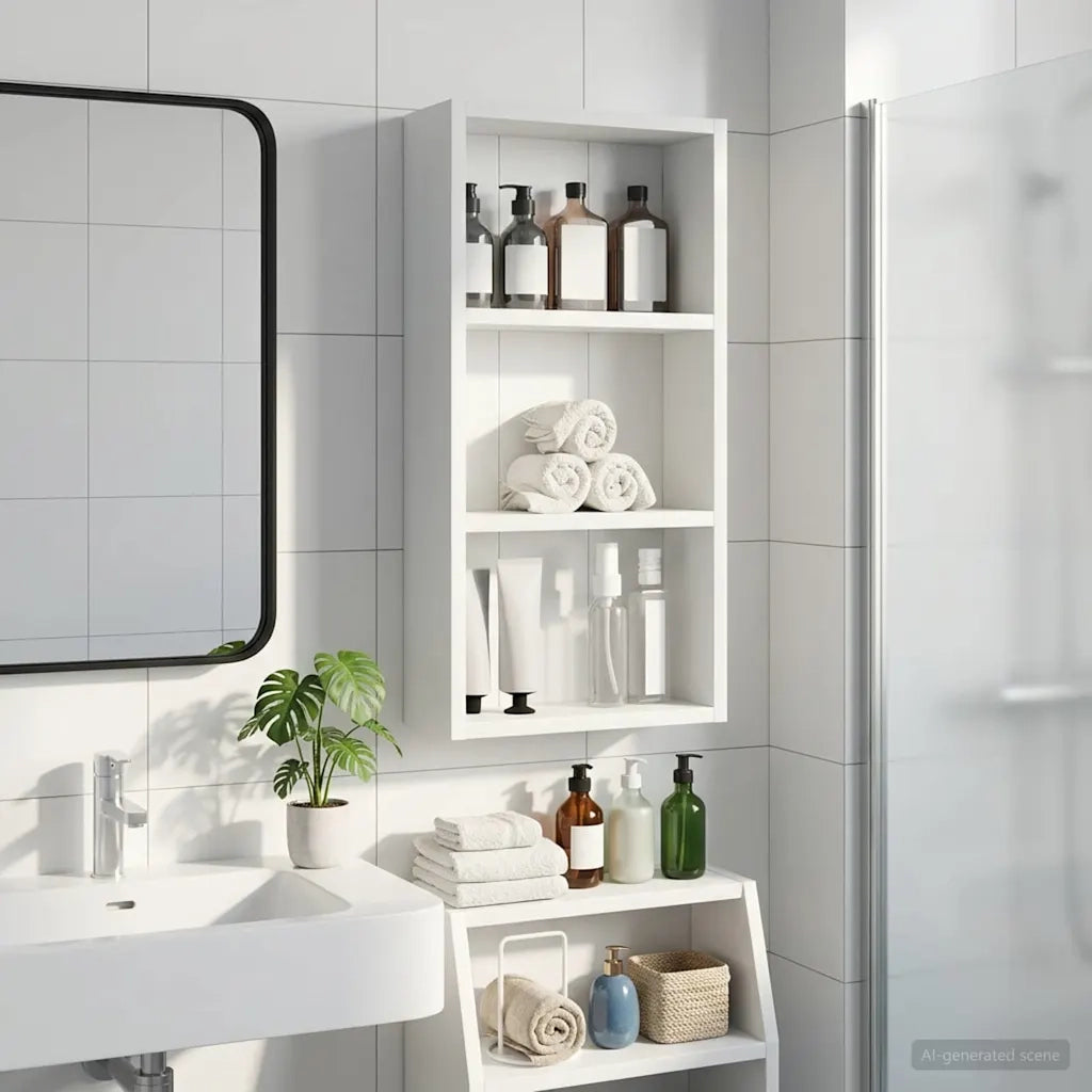 Armadio da bagno a muro Bianco 30 x 10 x 60,5 cm
