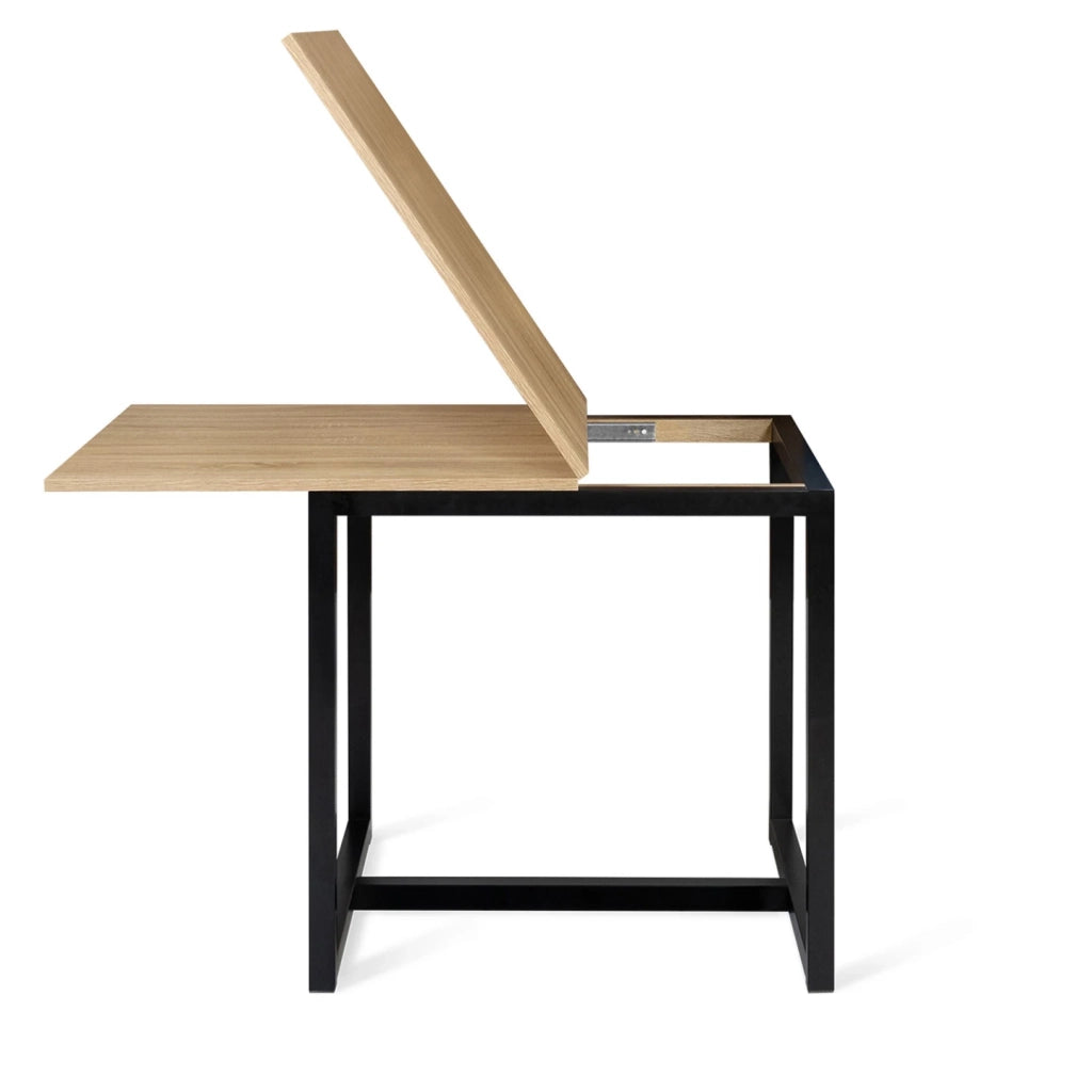 IDMarket - Tavolo da pranzo allungabile DETROIT 4-8 persone design industriale 80-160 cm