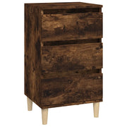 Comodino | Armadio da Notte | Mobiletto da notte Rovere Fumo 40x35x70 cm Legno Multistrato