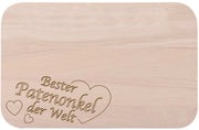 Scultura da colazione con incisione "Miglior nonno del mondo" come regalo - di legno - idea regalo ideale per compleanni o Natale
