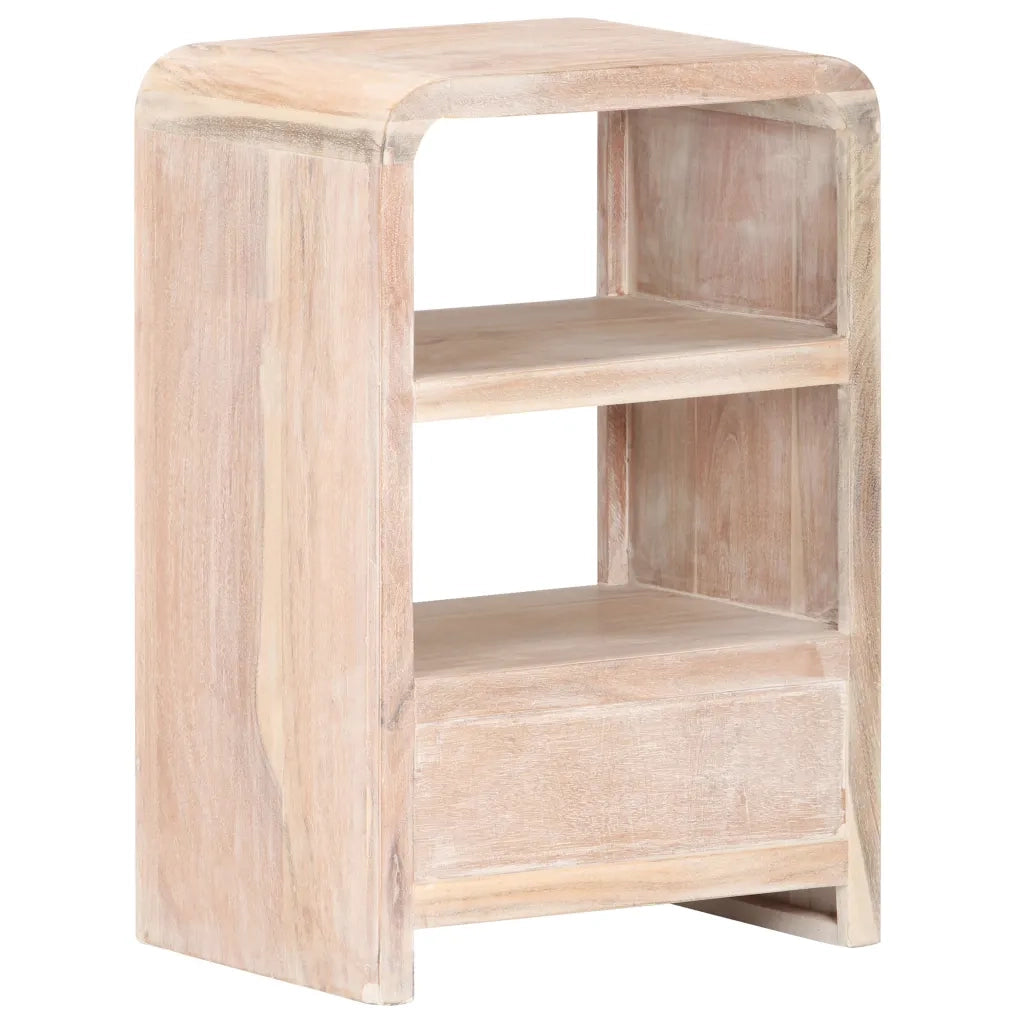 Comodino | Armadio da Notte | Mobiletto da notte 40x30x60 cm in Legno Massello di Acacia