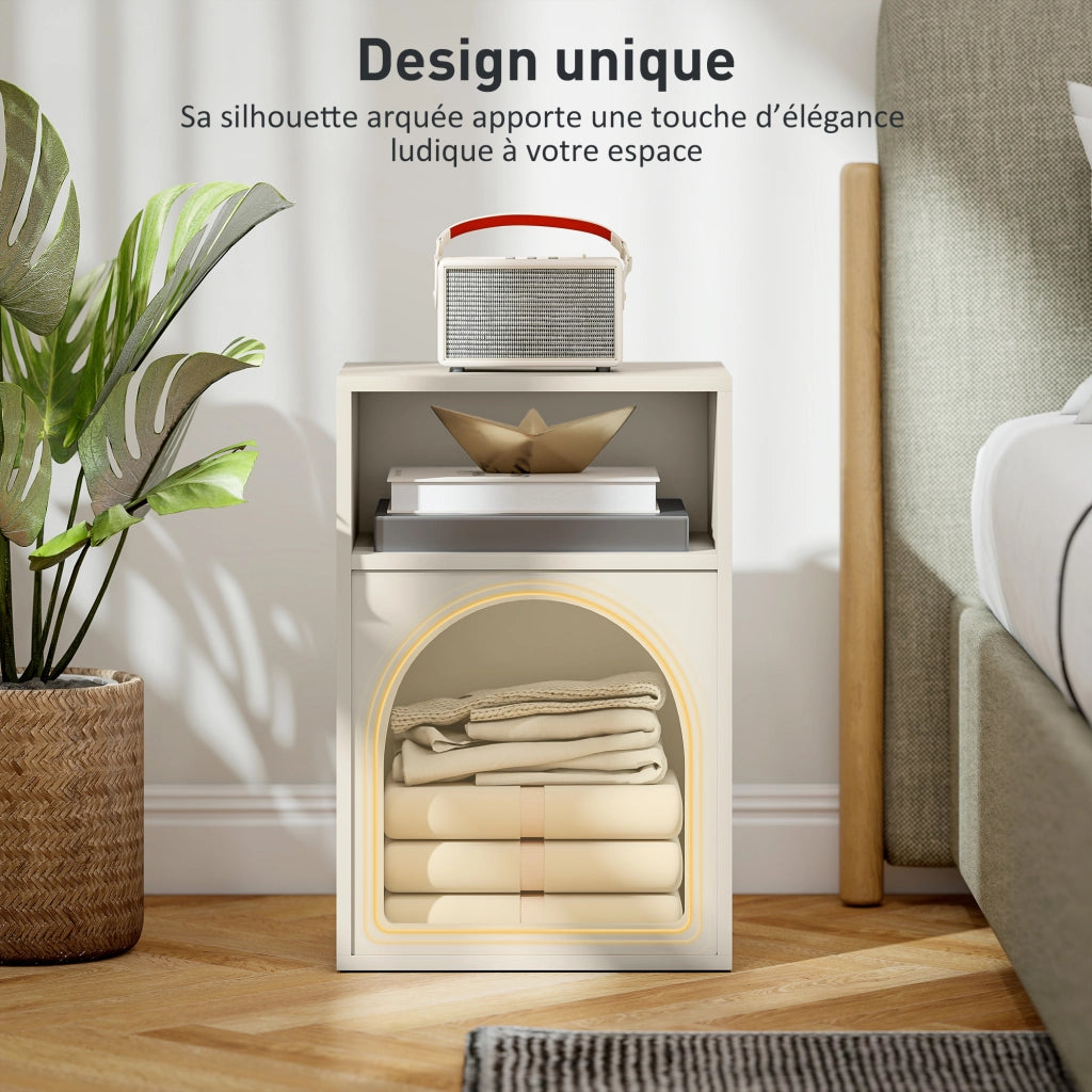 Comodino ¨C zephmum ¨C crema 40x30x60