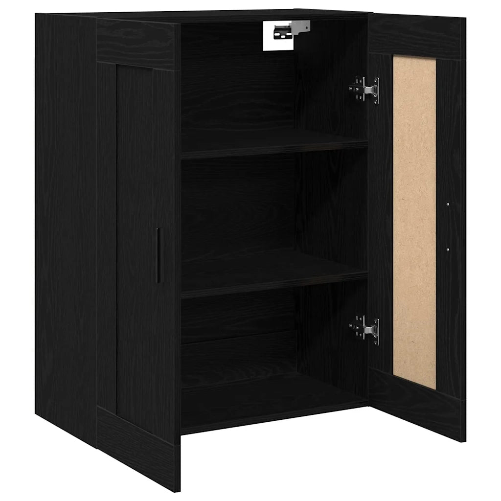 Mobile a muro Rovere Nero 69,5 x 34 x 90 cm 862951