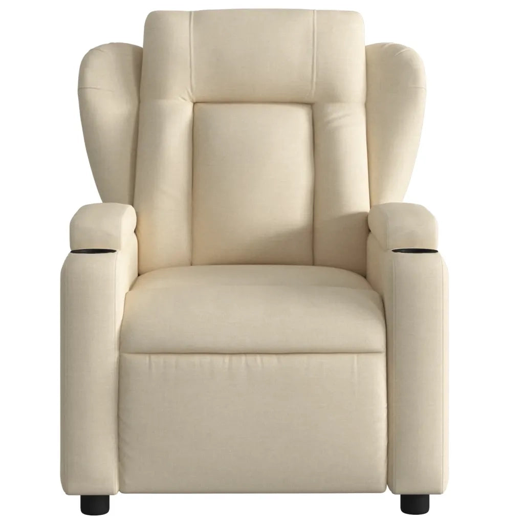 Divano Sedia-Poltrona reclinabile in tessuto color crema 918244