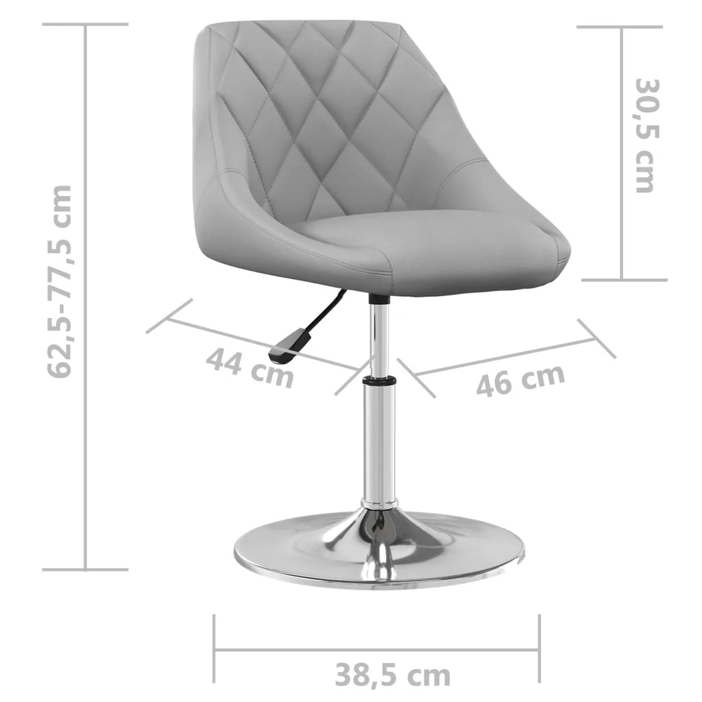 Sedie da Pranzo Girevoli 6 pz Grigio Chiaro in Velluto 3088769