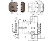 SERRATURA TRIPLICE DA APPLICARE CON SCROCCO DOPPIA MAPPA 2250  mm.60 DX (225001)    CR