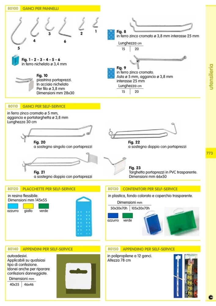 50pz portaprezzo pvc x gancio assortimento fig.23 cod:ferx.20885