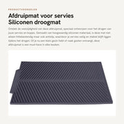 Matrice di asciugatura in silicone - Resistente al calore - Antiscivolo - Forma rettangolare - 39 x 25 cm - Facile da riporre - Matrice asciugatura
