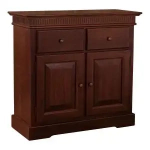 Credenza madia buffet in legno massiccio arte povera 2 ante chic mod arcadia noce scuro