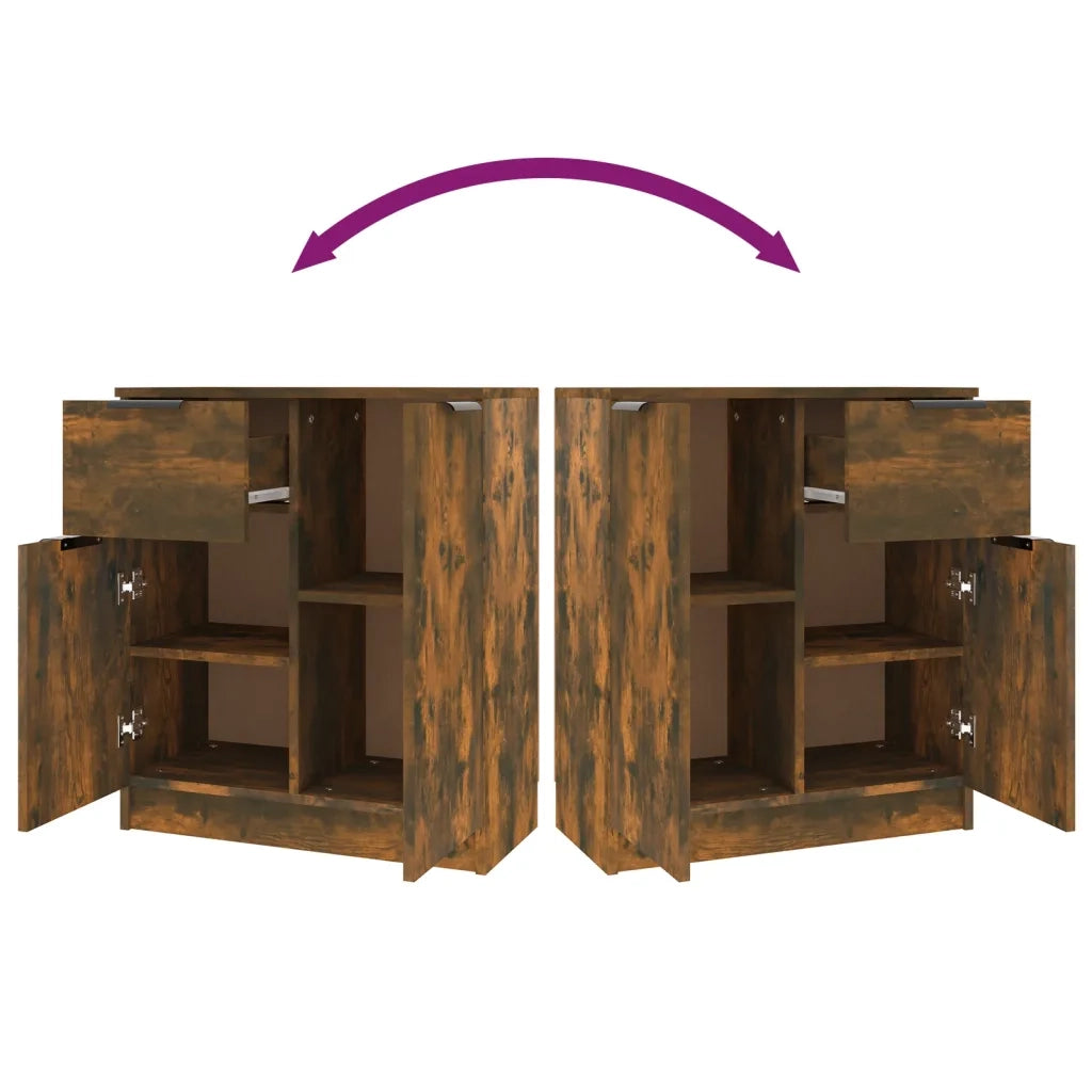 Credenza Rovere Fumo 60x30x70 cm in Legno tecnico 816997