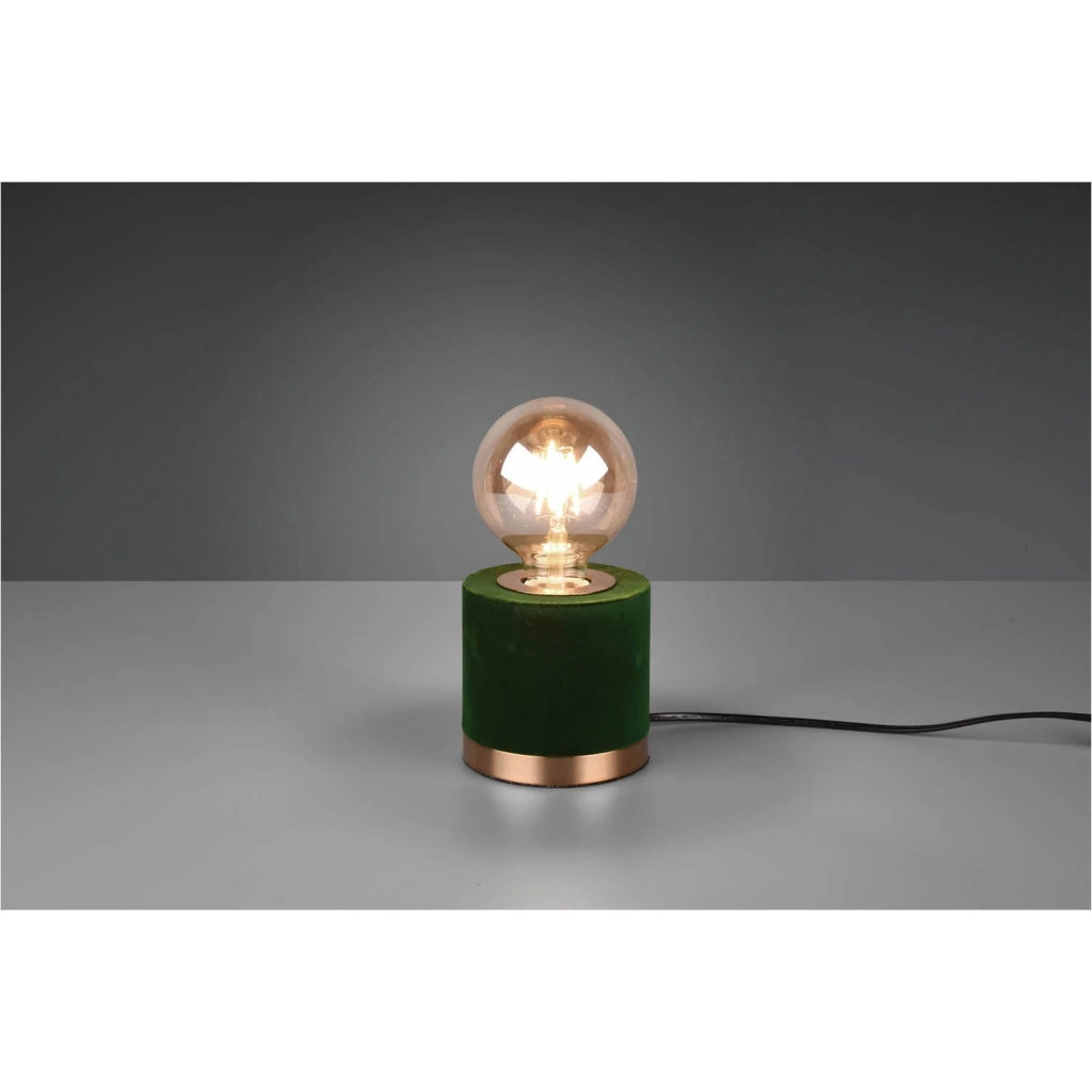 LÚZETE - LAMPADA DA TAVOLO GANNICUS VELLUTO VERDE E27