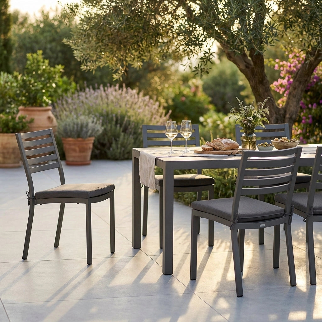 Sedia da Giardino Impilabile in Alluminio cm 46x59x85 - DAVID