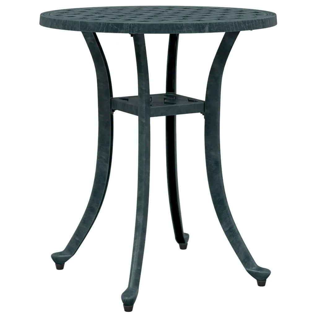 vidaXL Tavolo da Giardino Verde Ø48x53 cm in Alluminio Pressofuso