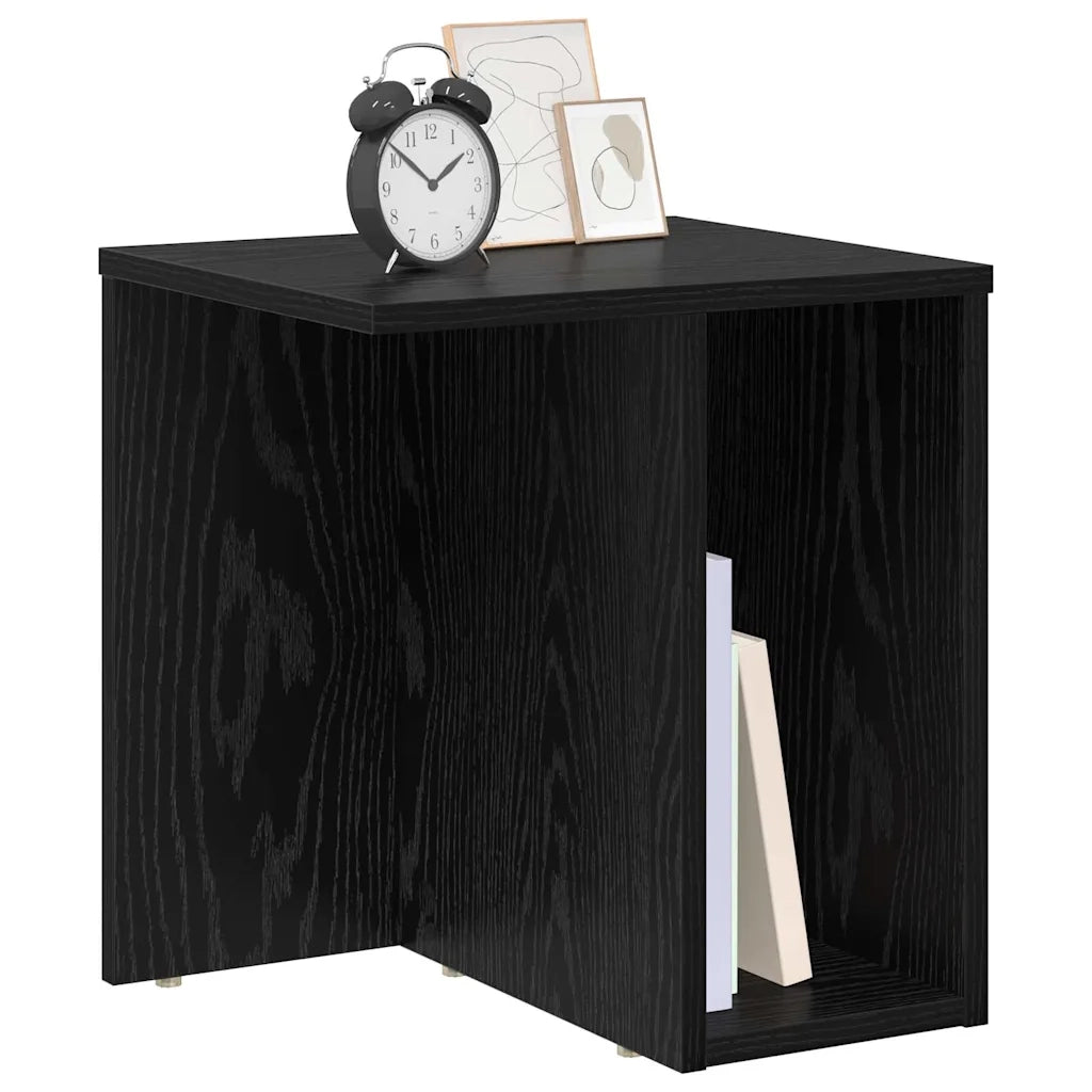 Tavolino Rovere Nero 37 x 32 x 40 cm Legno multistrato