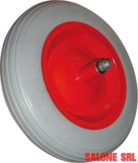 RUOTA VESPA PER CARRIOLA RUN FLAT IN POLIURETANO ANTIFORATURA 350X80X134 MM C/CUSCINETTI
