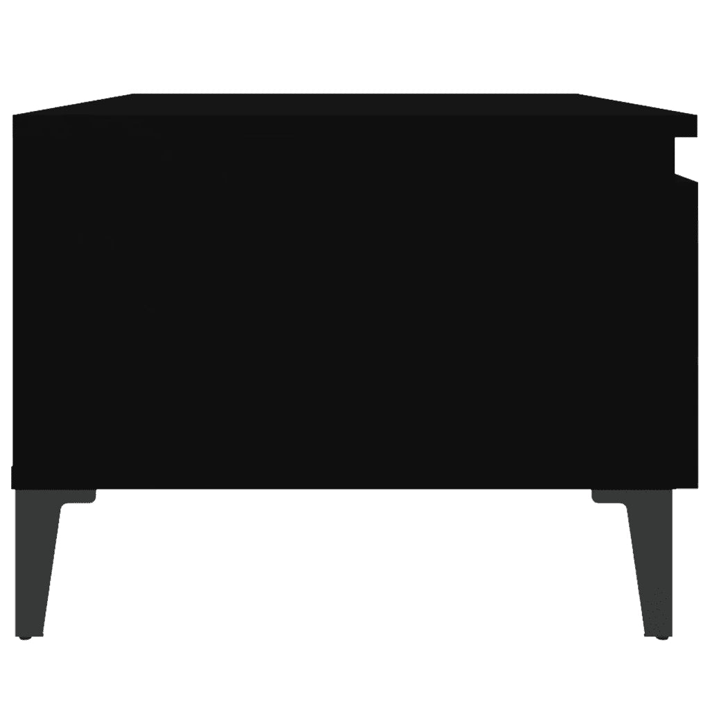 Tavolini 2pz Neri 50x46x35 cm in Legno Multistrato 819519