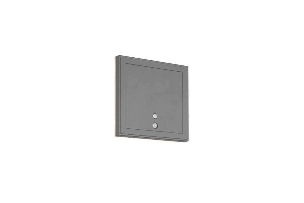 Applique da esterno LED ricaricabile, c/sensori, quadrata, 14x14 cm, Fortaleza