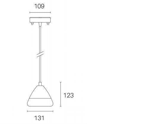 Sospensione Led 20W 3000K  linea graal  salvia