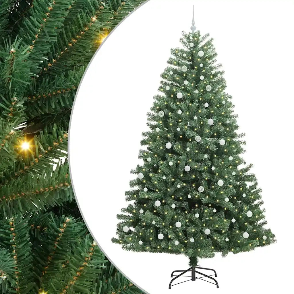 Albero di Natale | Decorazioni natalizie Artificiale con Rami Pieghevoli Verde 240 cm