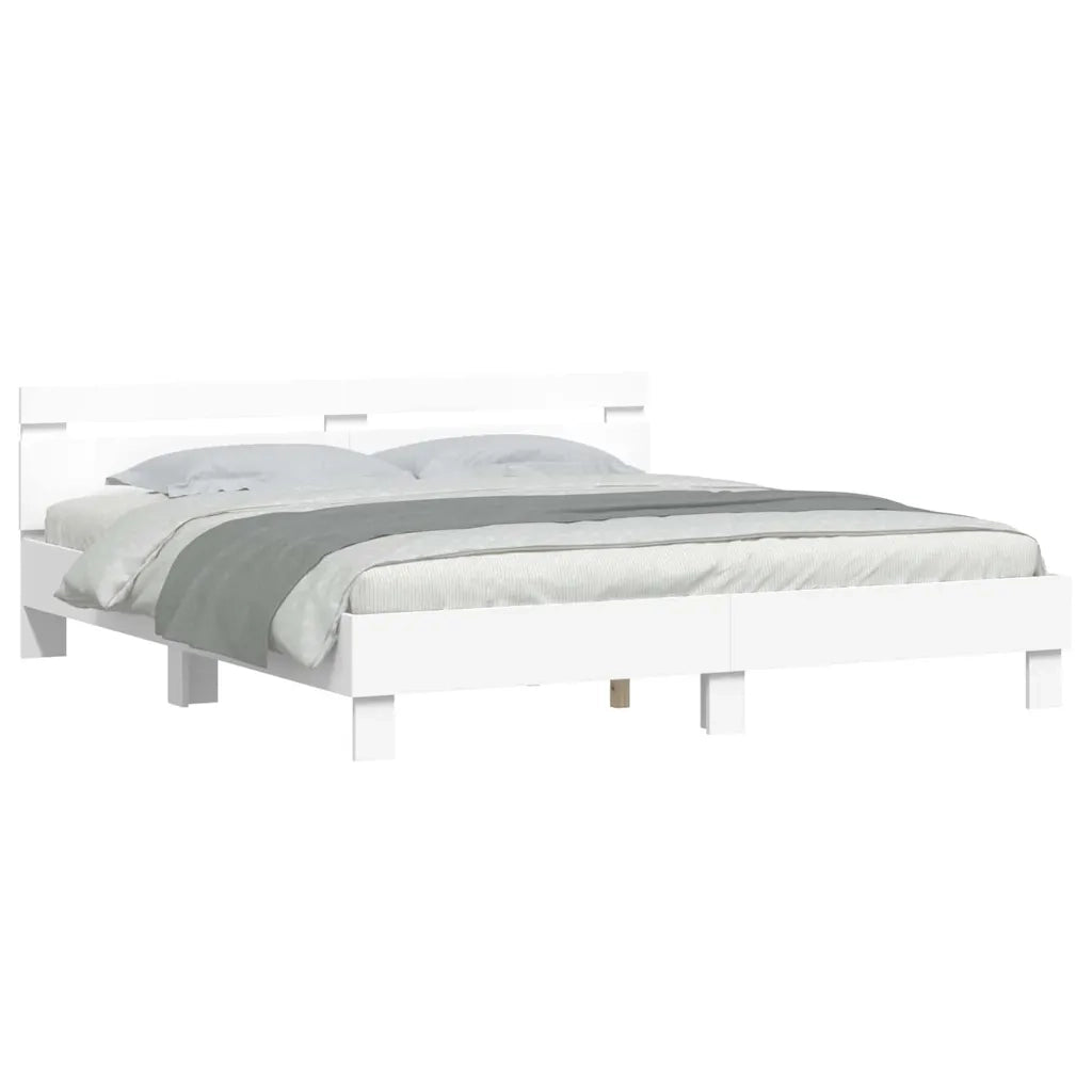 Struttura del letto Bianco 193 x 203 cm Legno multistrato 3402853
