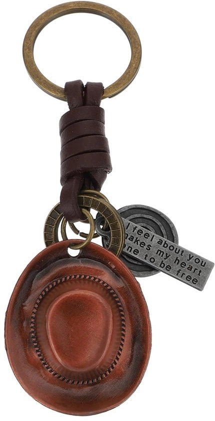 Sostegno per chiavi in stile retro - Sostegno per chiavi in acciaio - Sostegno per chiavi per auto - Sostegno per chiavi - Sostegno per chiavi charme - Sostegno per chiavi in pelle - Anello per chiavi