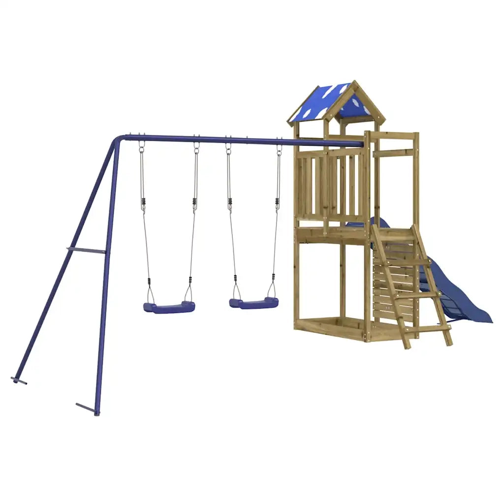 Set da Gioco da Esterno in Legno di Pino Impregnato