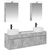 Set di Armadi da Bagno 5 pcs Grigio Cemento 50 x 14,5 x 70 cm 3406594