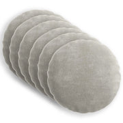 Federa 6 pcs HEERLEN Grigio Chiaro Ø 60 cm Tessuto Chenille 922958