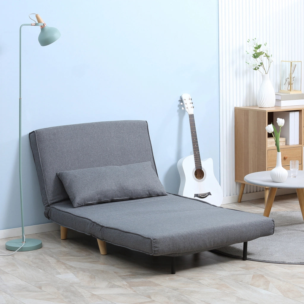 Divano letto ¨C zephmum ¨C grigio tessuto 94x78x80 cm