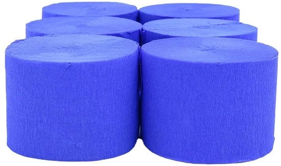 Pannelli di carta per crêpes 6 rotoli 4,5 cm x 25 m - Decorazione di festa - Decorazione di sfondo - Festa di compleanno - Matrimonio - Blu scuro
