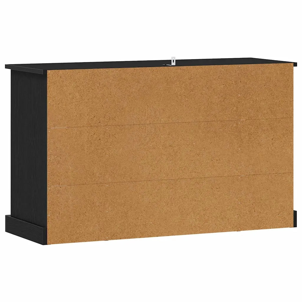 Credenza-Buffet-Armadio da cucina Rovere Nero 100 x 35,5 x 60 cm Legno multistrato