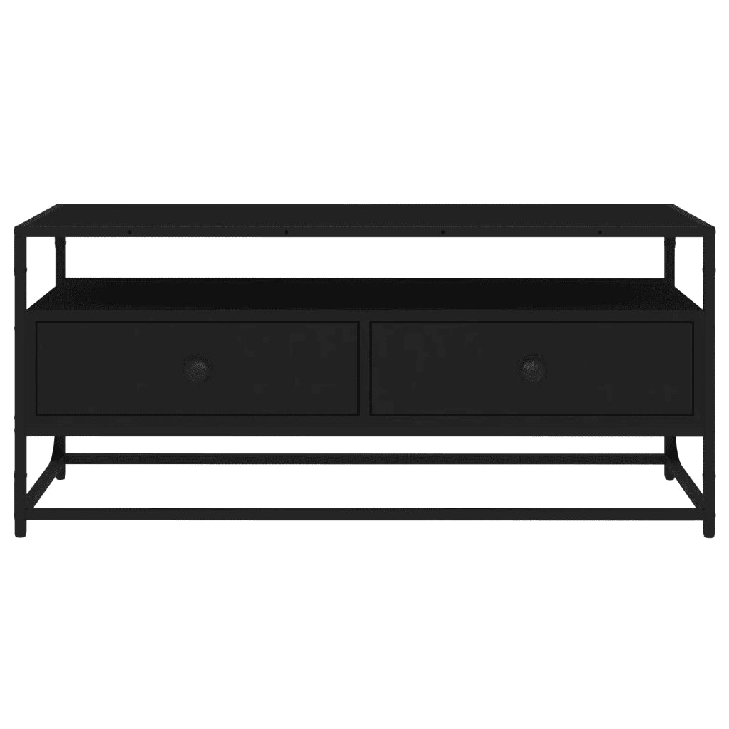 Mobile Porta TV Nero 100x35x45 cm in Legno Multistrato 826305