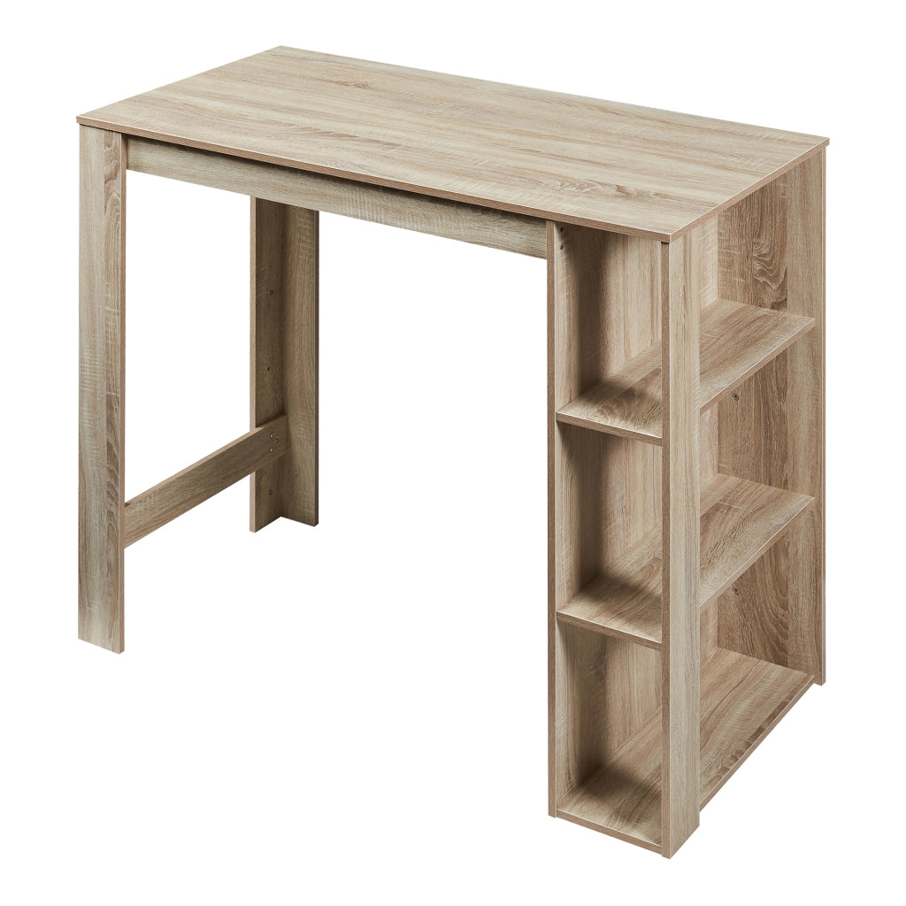 Tavolo Alto da Bar Danderyd Bancone a 3 Ripiani Laterali 120 x 60 x 106 cm - Effetto Rovere [en.casa]