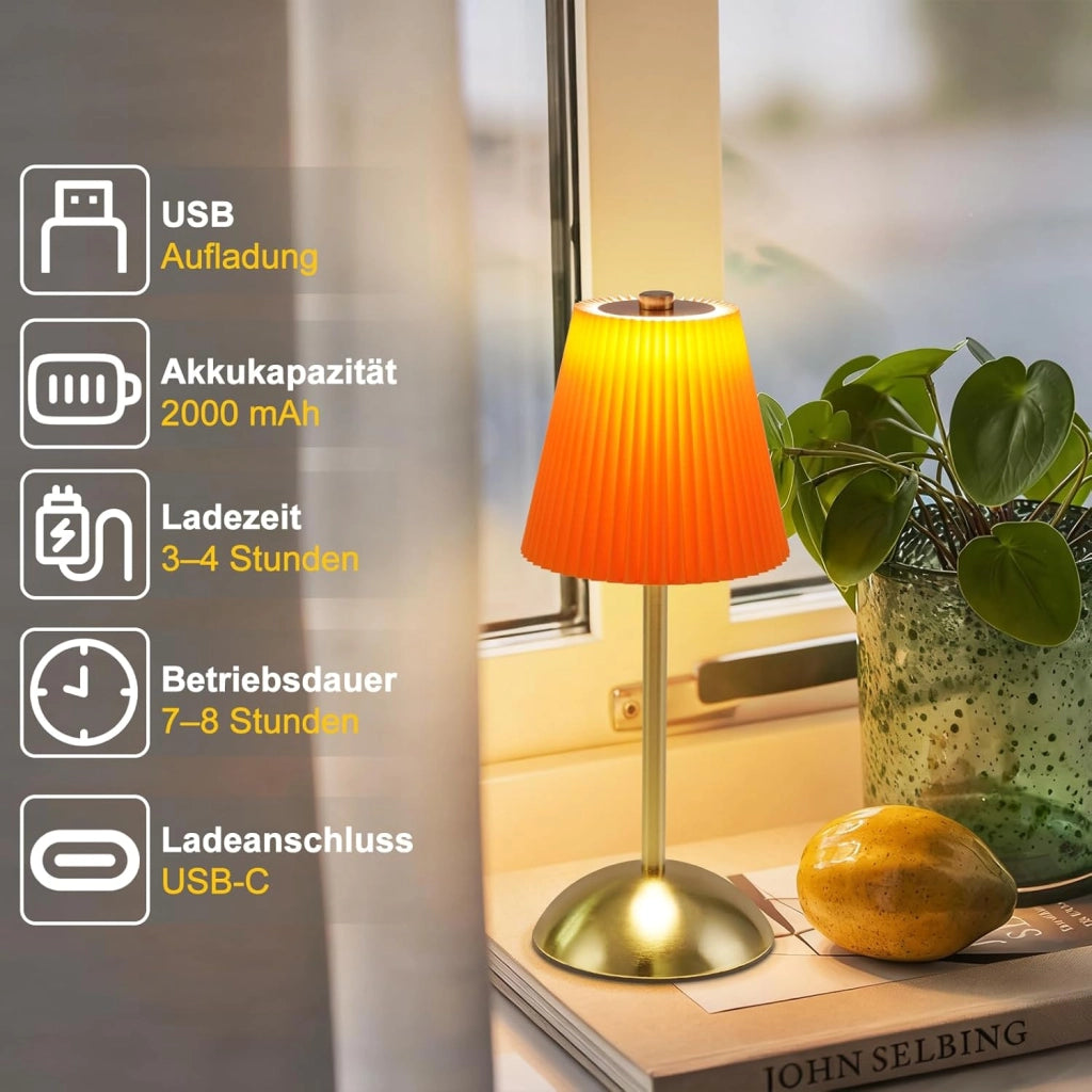 ZMH Lampada da tavolo LED set 2 pezzi wireless 3 temperature colore per sala da pranzo