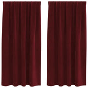 Tende Oscuranti | Tende Blackout 2 pz Rosso Vino 140 x 175 cm Velluto