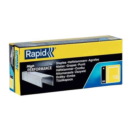 GRAFFE PER CUCITRICE A MARTELLO n°13 per codice 0497002 - H. 6 mm - confezione 5000 pezzi - RAPID