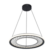 Lampadario LED Milagro Nest nero anello Ø61 43W 4000K