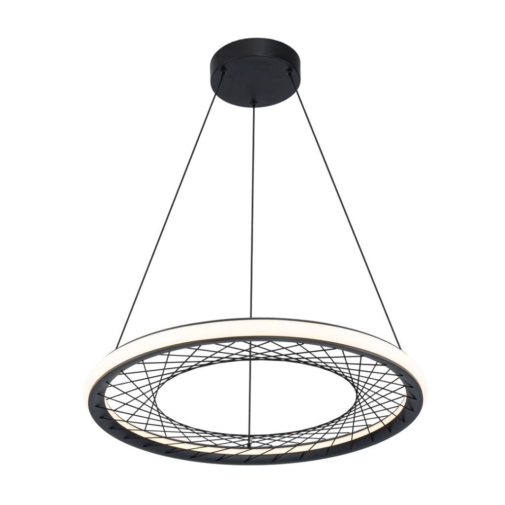 Lampadario LED Milagro Nest nero anello Ø61 43W 4000K