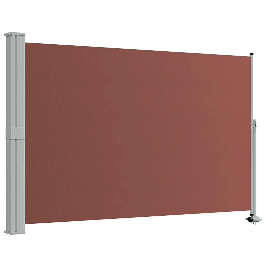Tenda Laterale Retrattile per Patio-Tenda parasole per balcone 160x300 cm Marrone