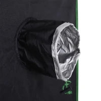 Tenda Idroponica in Oxford 600D con 5 Prese d'Aria Regolabili e Finestra, Serra Idroponica per Coltivazione con Foro per Cavi da Interno, 80x80x160 cm, Nero