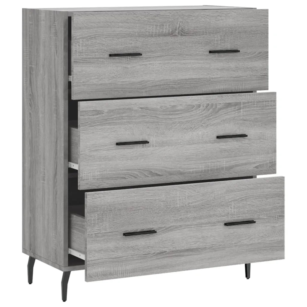 Credenza-Buffet-Armadio da cucina Grigio Sonoma 69,5x34x90 cm in Legno Multistrato 772820