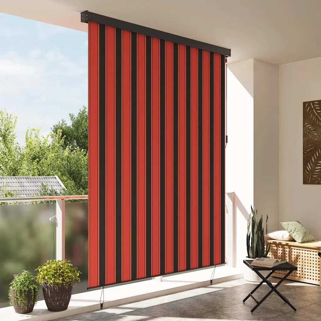 vidaXL Tenda a Rullo Esterna arancione e marrone 220 x 250 cm Tessuto