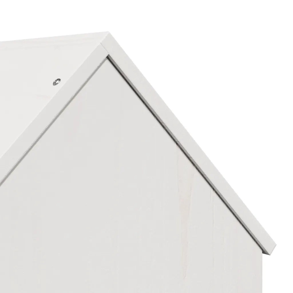 Cuccia per Gatti Bianca 41x50x50 cm in Legno Massello di Pino 859296
