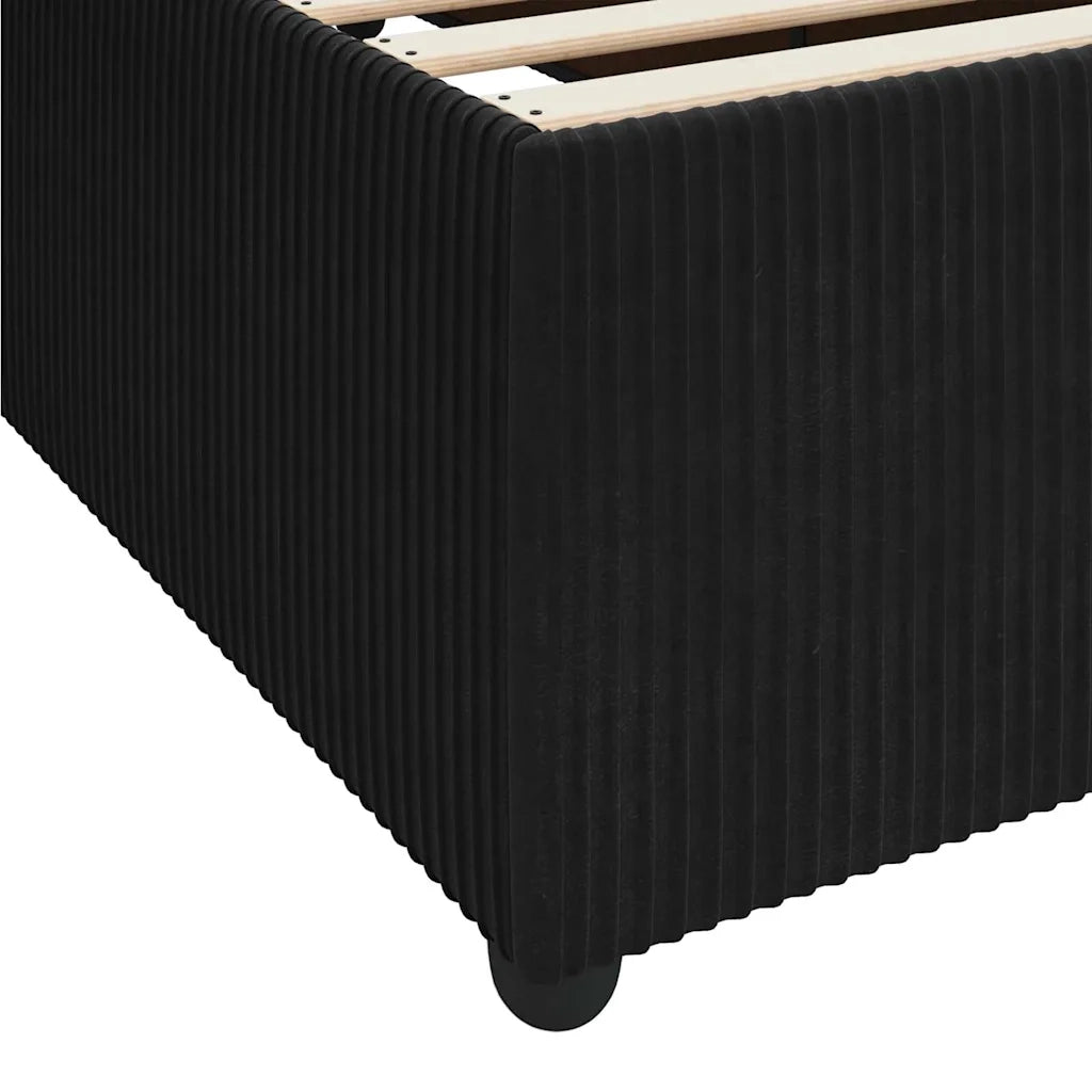 Struttura del letto con materasso Nero 140 x 200 cm Tessuto 3398401