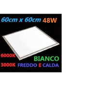 Trade Shop - Lampada Led Pannello Quadrato 48w Incasso 220v Freddo Bianco Calda 60x60cm -